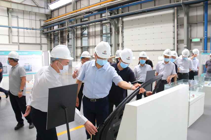 郑州市政协党组书记、主席杜新军一行莅临明晟新材参观调研