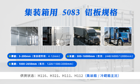 5083 集装箱专用铝板 高耐蚀铝镁合金板材厂家直供