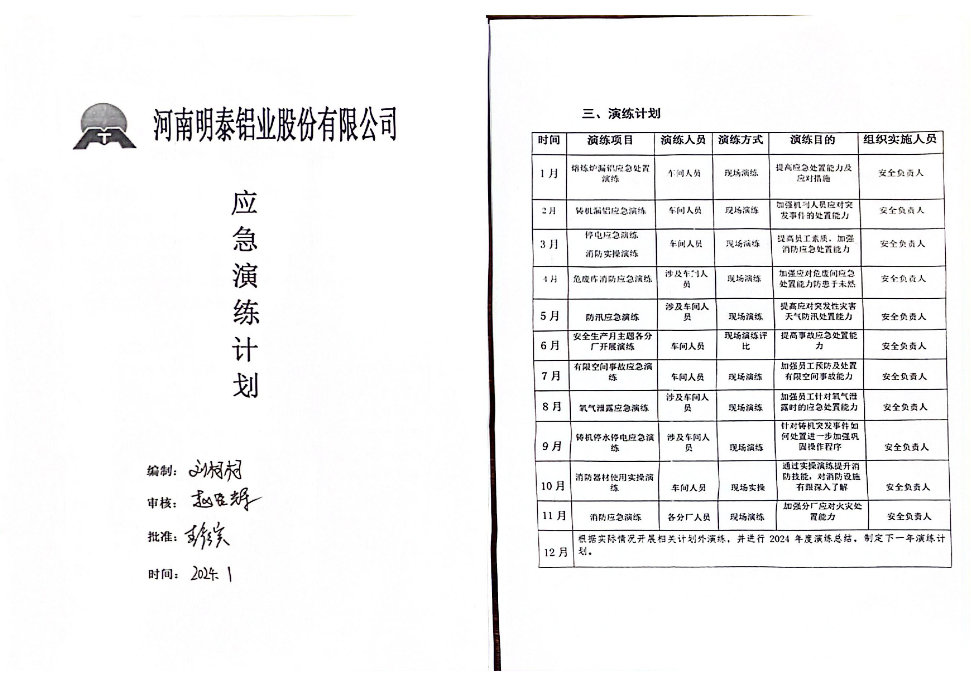 2024年应急演练计划